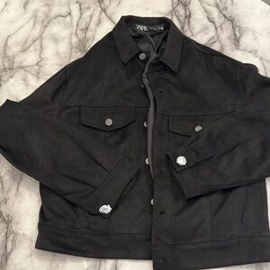 Zara Mens Lightweight Suede Jacket Small